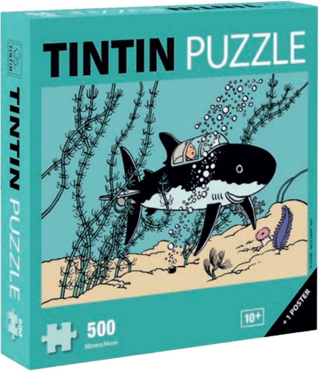 Kuifje - Moulinsart - Puzzel - De Haai duikboot - 500 stukjes + poster 50x34cm
