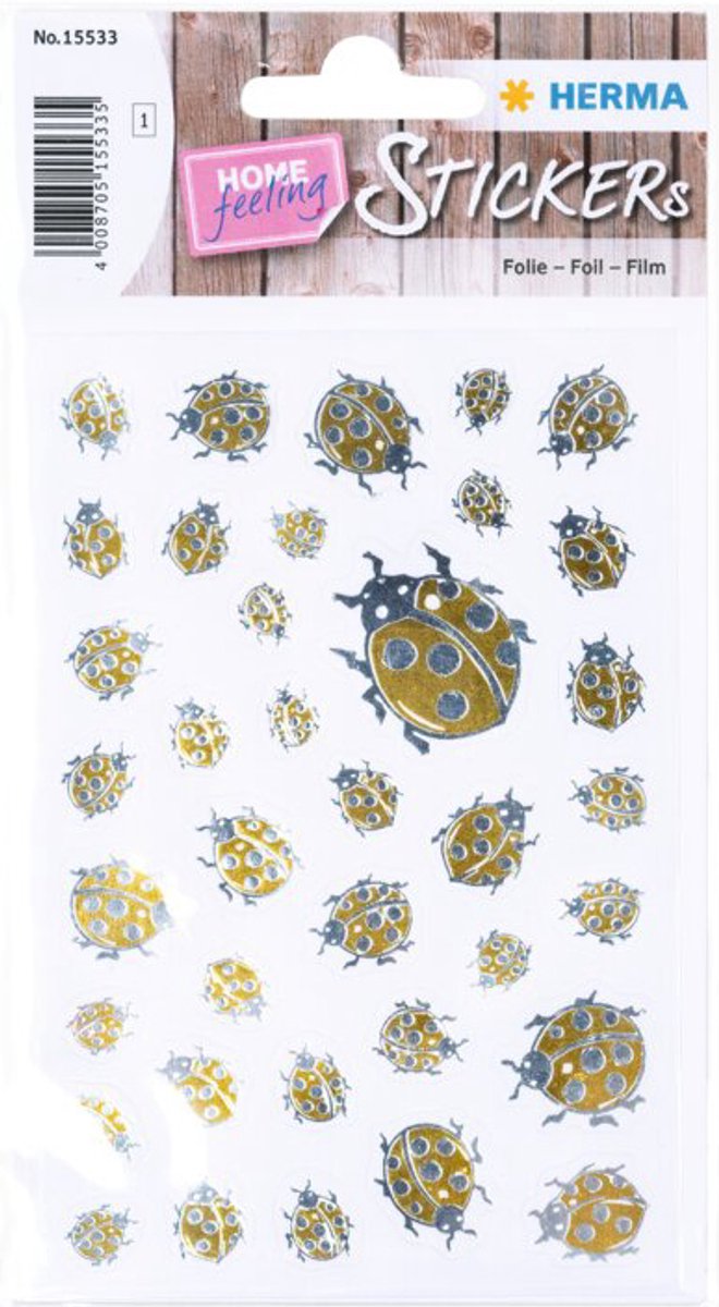 HERMA Sticker Huis-sfeer Gouden Kever