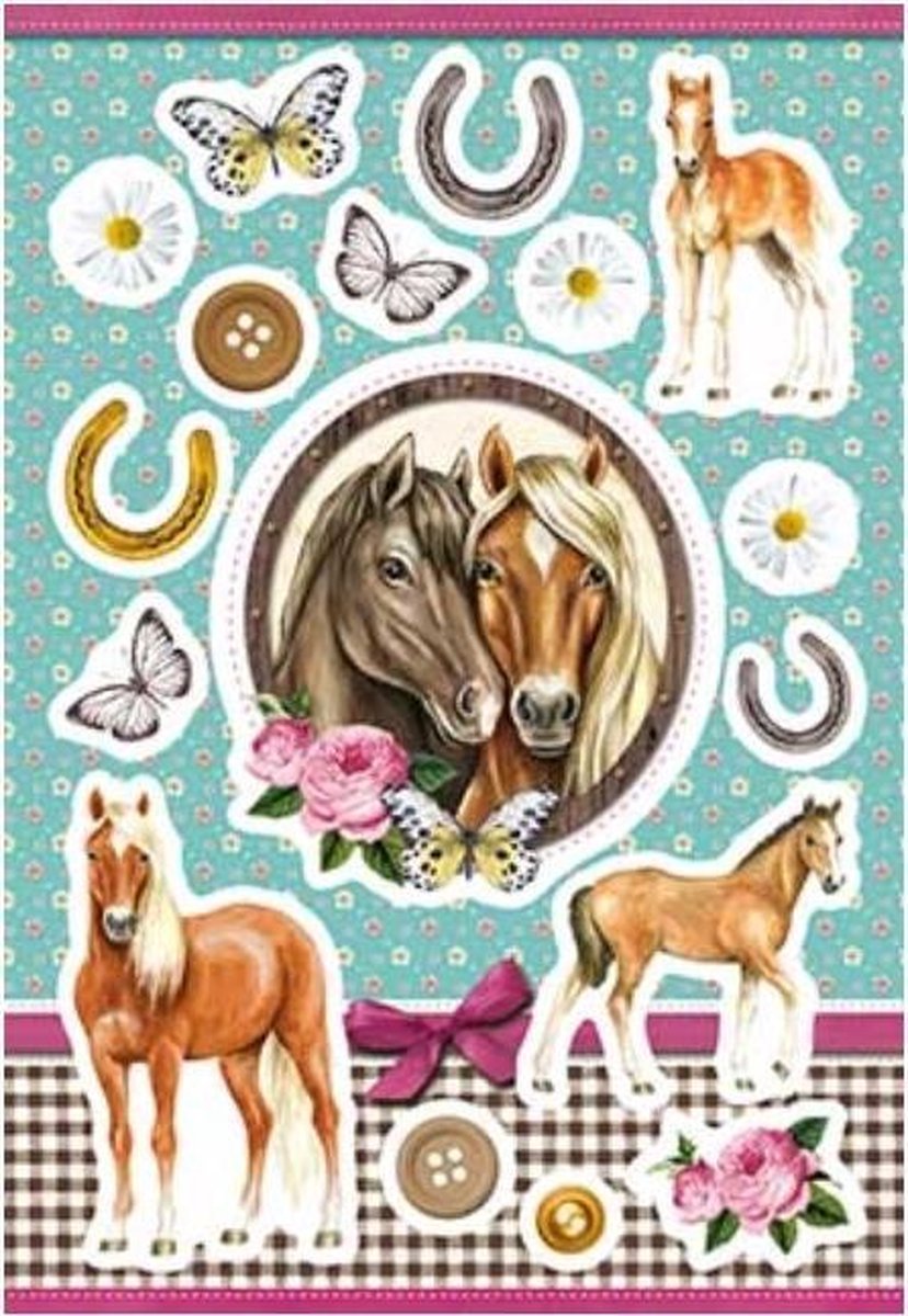 Herma Stickers Horses In Love Meisjes 12 X 8,4 Cm Folie 17 Stuks