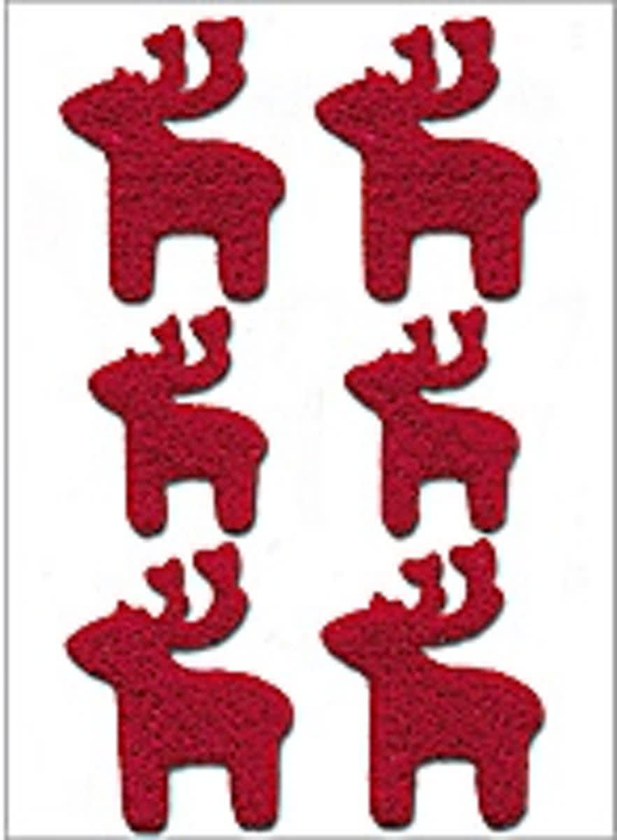 MAGIC ELAND STICKERS ROOD VILT KERSTMOTIEF