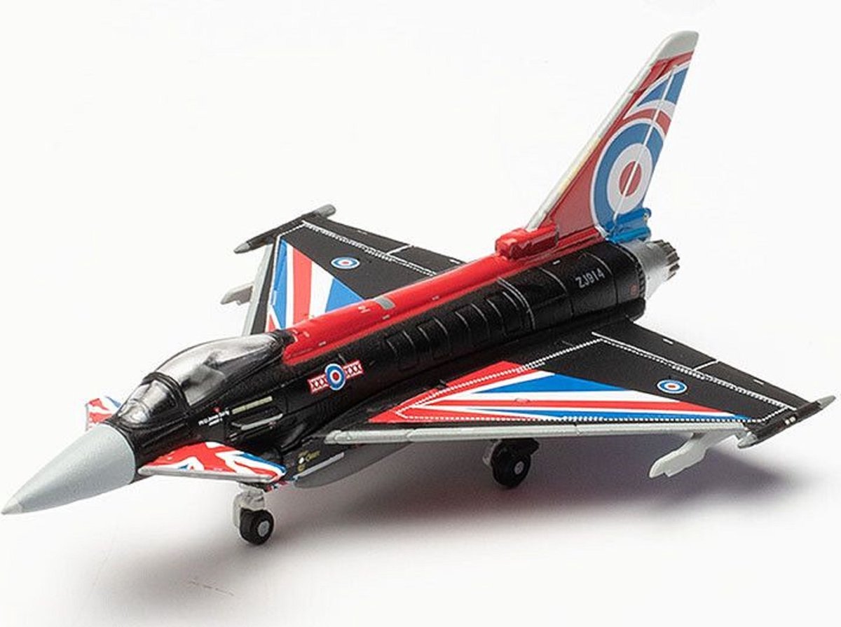 Herpa schaalmodel Eurofighter Typhoon vliegtuig Display Team RAF Coningsby Anarchy 1 schaal 1:200 lengte 8cm
