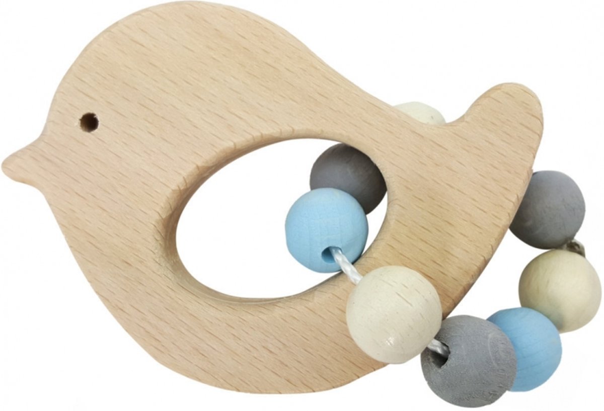 Rammelaar vogel (naturel/blauw)