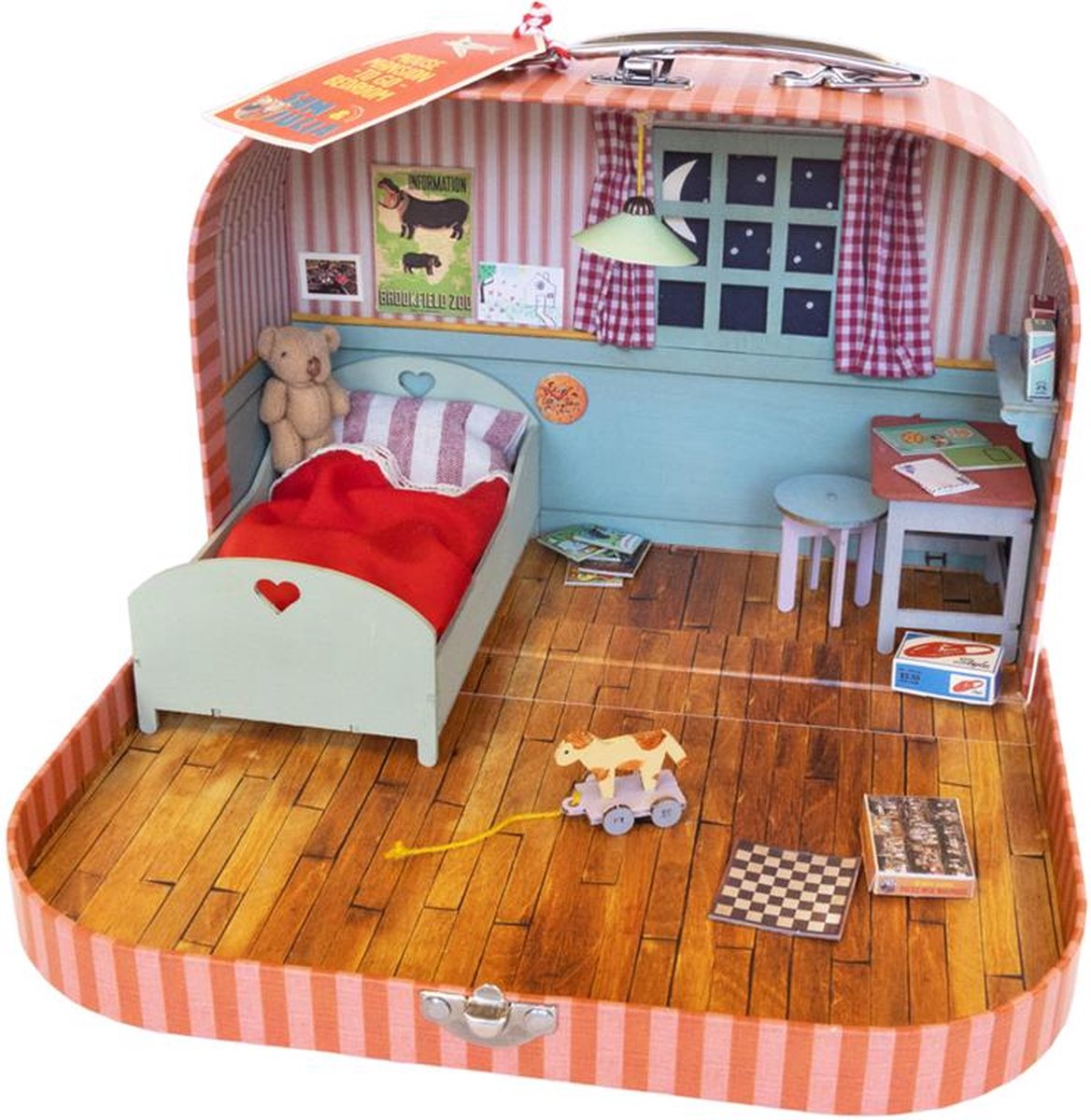Het Muizenhuis speelgoed koffer slaapkamer - Sam en Julia - To Go.