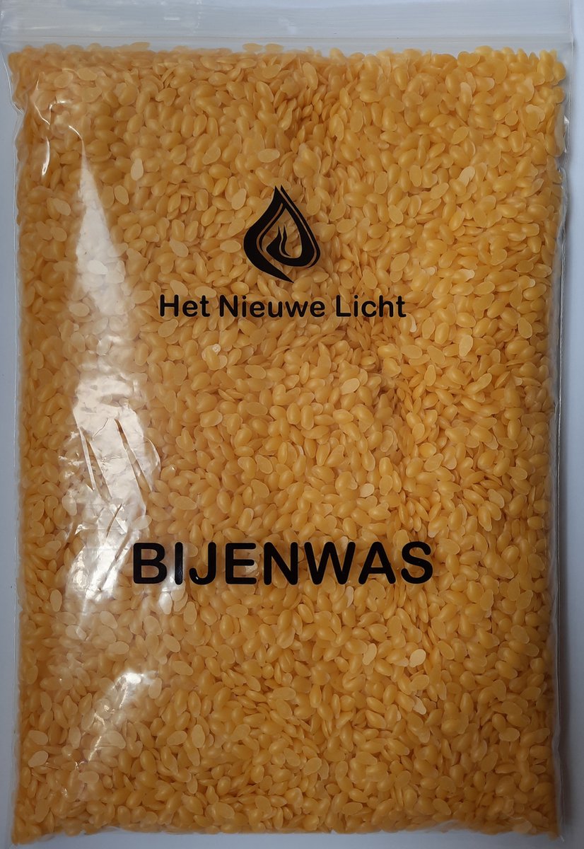 Gele Bijenwas - korrels - 1 kilo - 100% zuivere bijenwas - Het Nieuwe Licht®