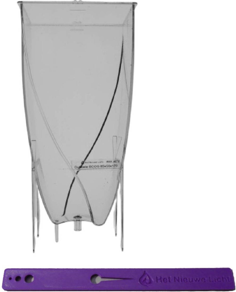 Het Nieuwe Licht ® - Kaarsenmal - Dubbele Boog 85x50x170mm + Pitklem - gietmal voor kaarsen