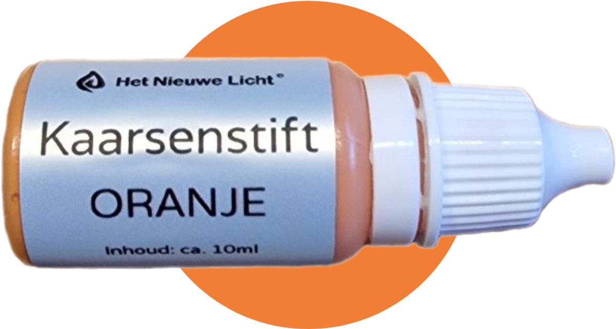 Het Nieuwe Licht ® - Kaarsenstift ORANJE - 10ml - Wax stiften kaarsen beschilderen