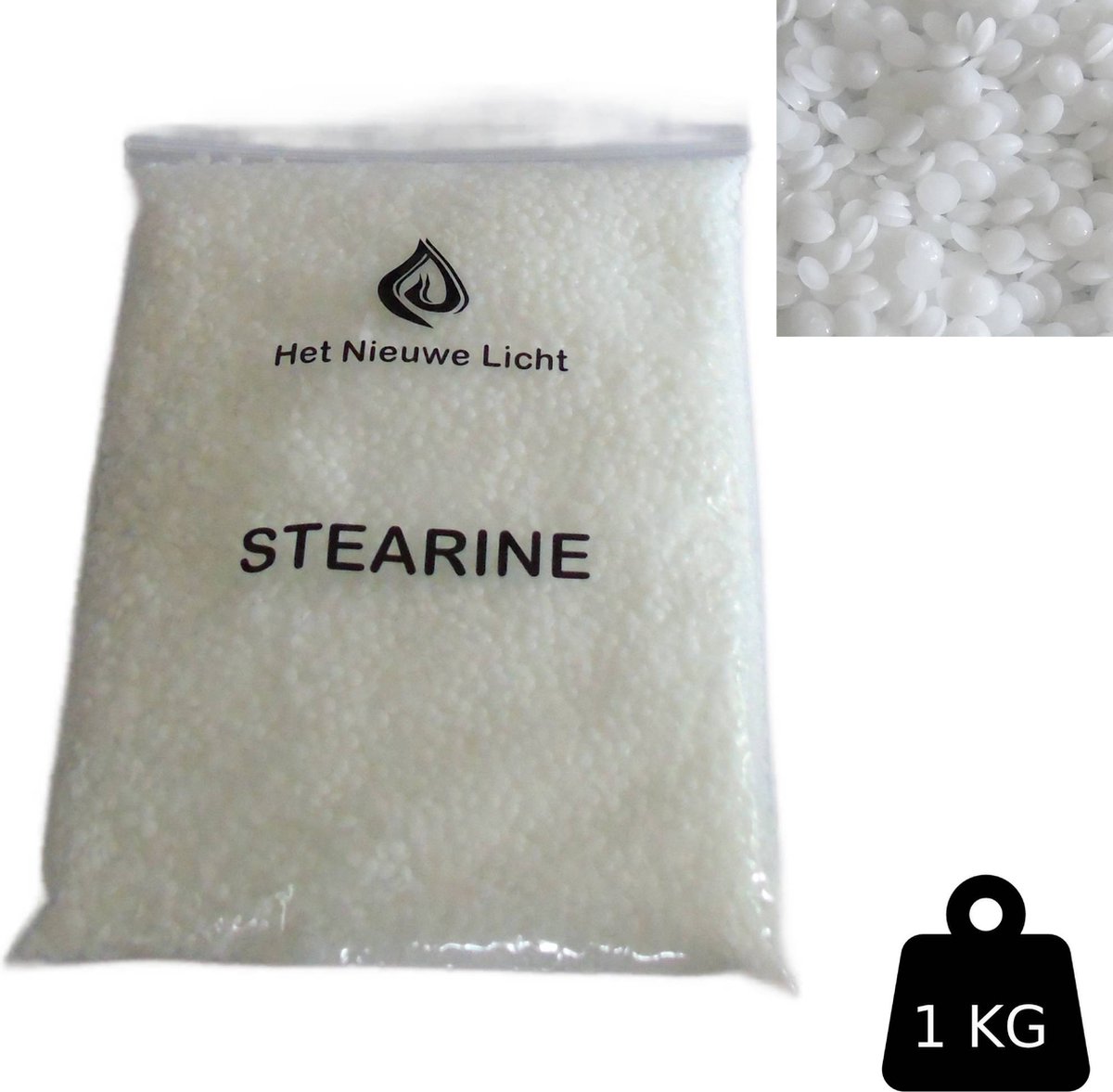 Het Nieuwe Licht®- Stearine - korrels - 1kilo - 100% plantaardig