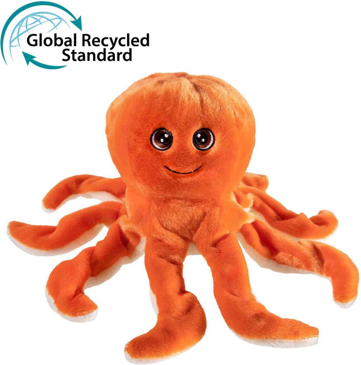 Heunec knuffel octopus 30cm duurzaam speelgoed multicolor.