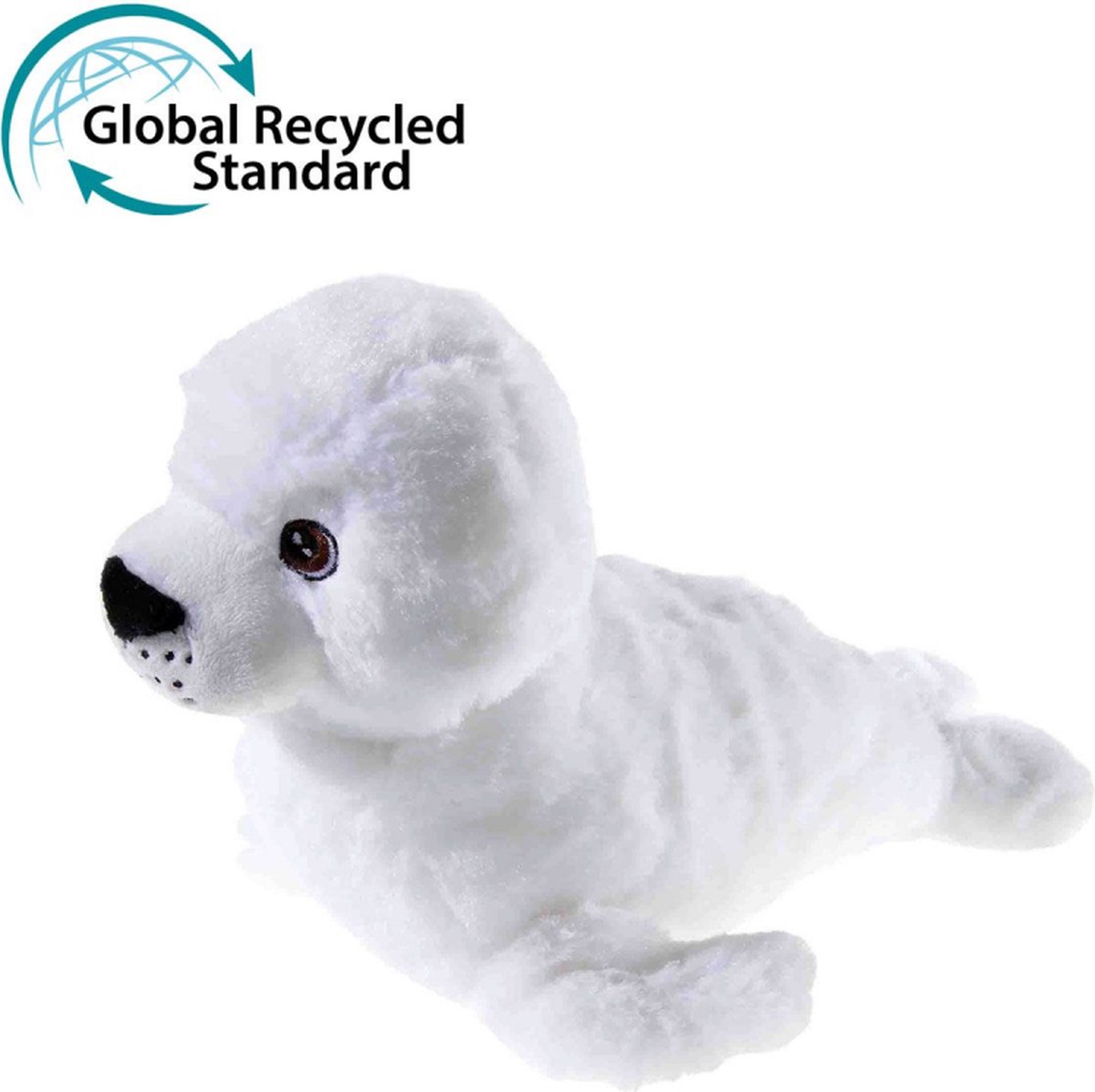Heunec knuffel zeehond van gerecycled PET 30cm duurzaam speelgoed.