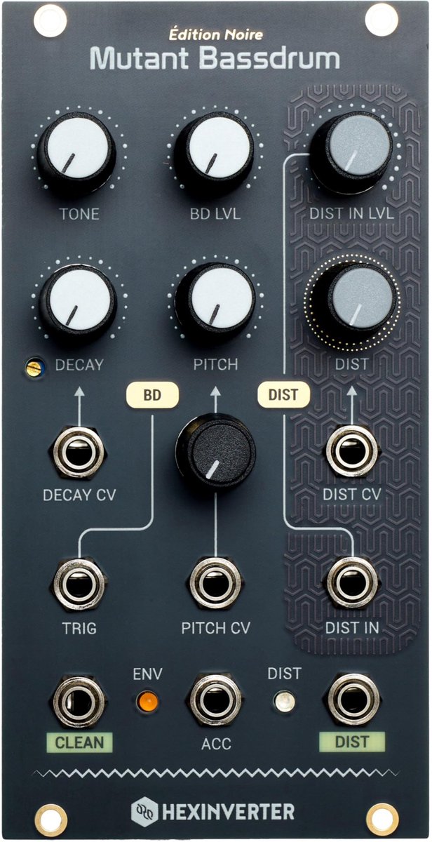 Hexinverter Mutant Bassdrum - Drum modular synthesizer