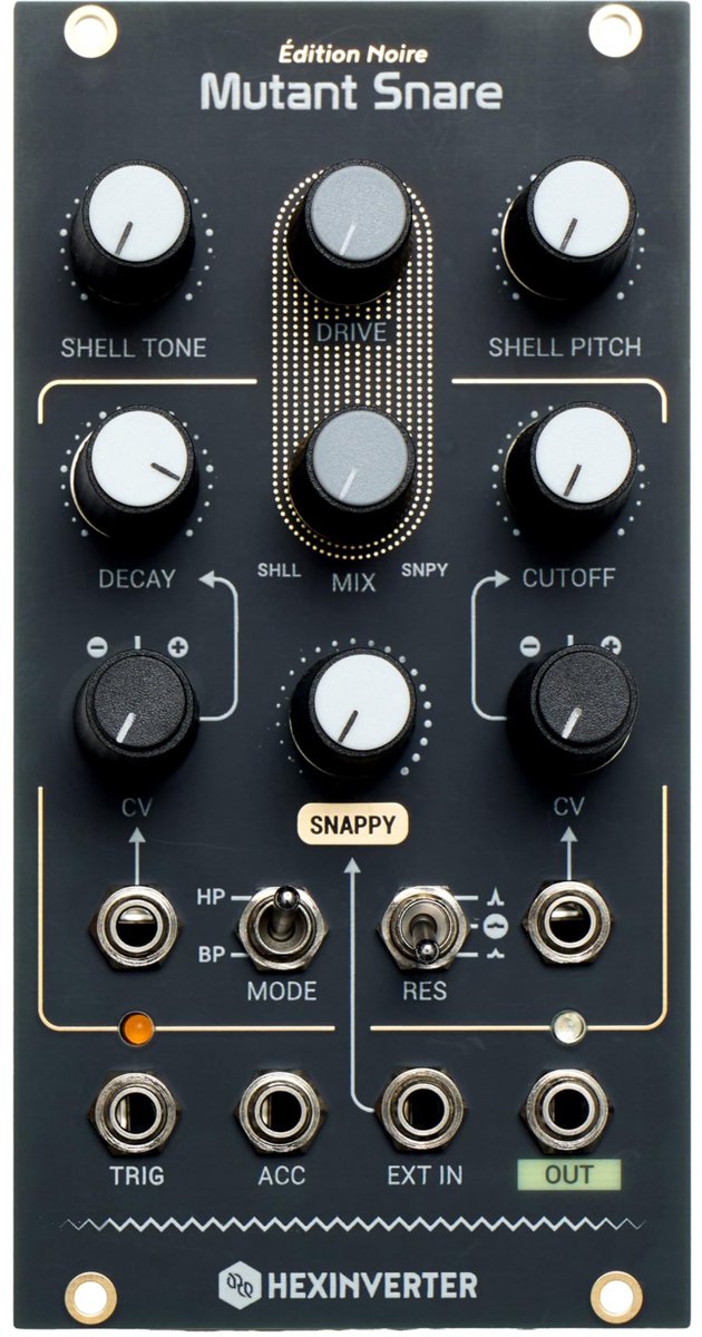 Hexinverter Mutant Snare - Drum modular synthesizer