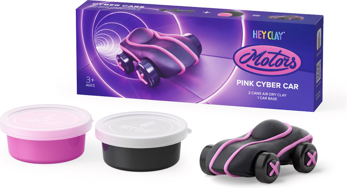 HeyClay - Cyber Car Pink 2 stuks