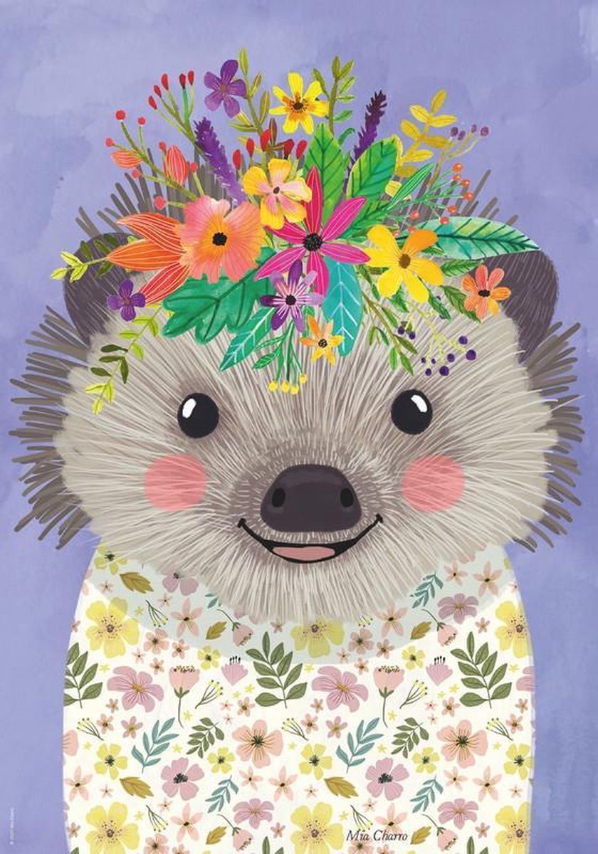 Funny Hedgehog, Floral Friends Puzzle 500 Teile