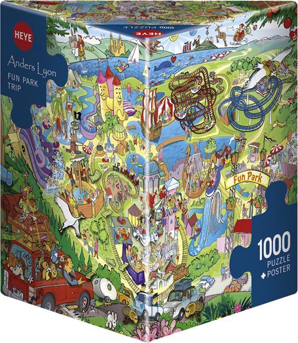 Heye Fun Park Trip Legpuzzel 1000 stuk(s) Stripfiguren