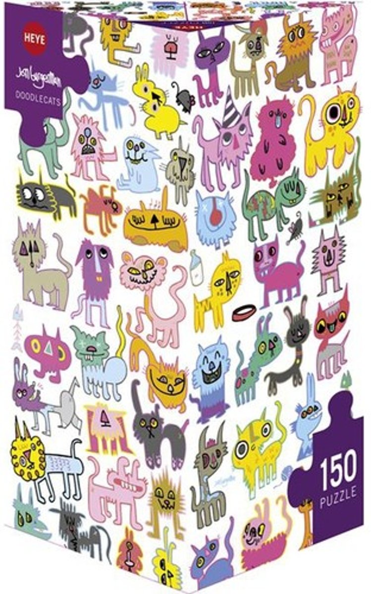 Heye mini puzzel - Burgerman Doodlecats 150 stukjes