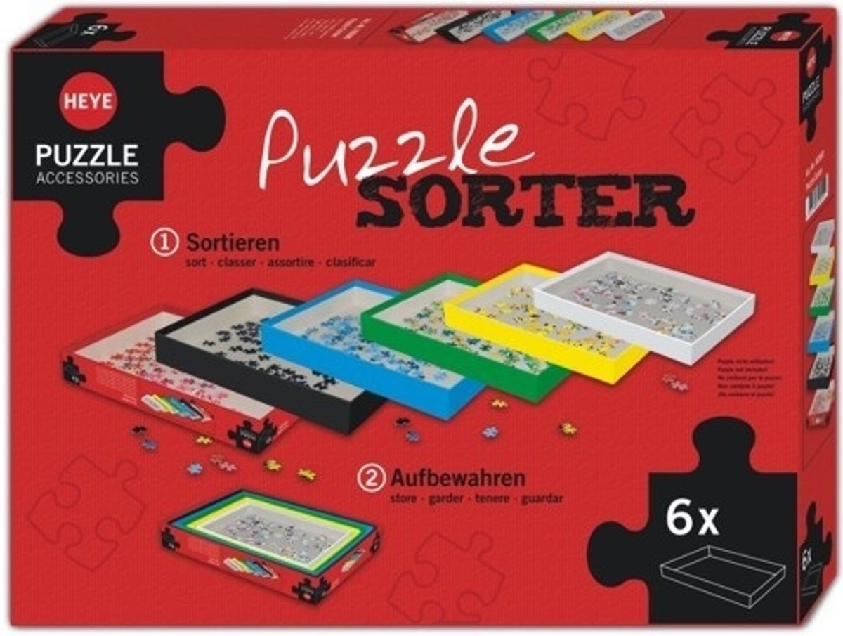 Puzzel Sorteerder,set voor 6 boxen Heye 80590