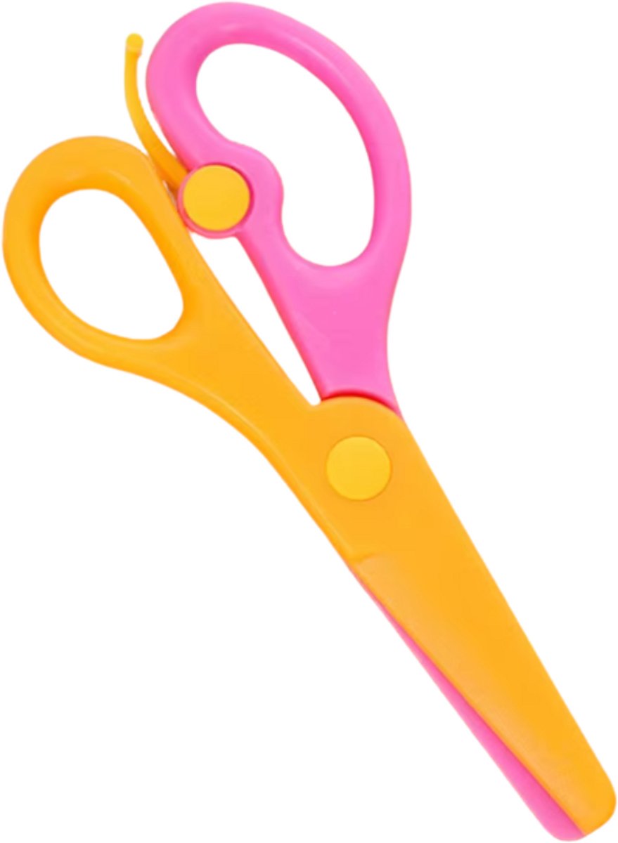 HHHK – Kinderveiligheidsschaar – veiligheidsschaar – kinderschaar – papierschaar -, knutselschaar – kleuterschool - kunststof lemmet - Roze/Oranje
