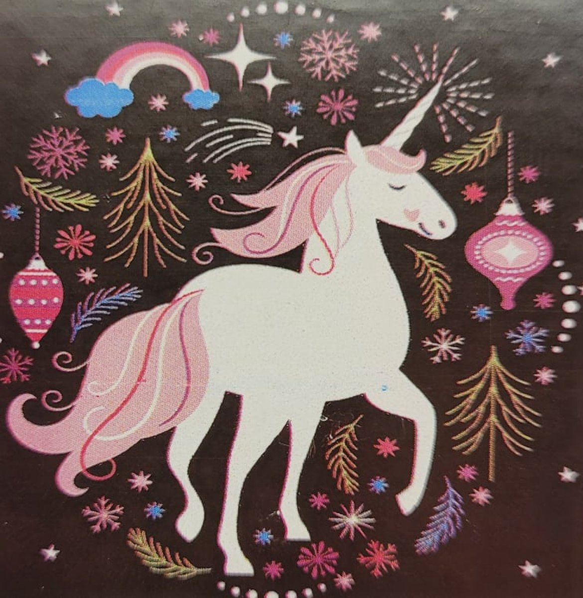 Diamond painting 30 x 30 CM canvas - 25 x 25 cm painting - 5D - Eenhoorn