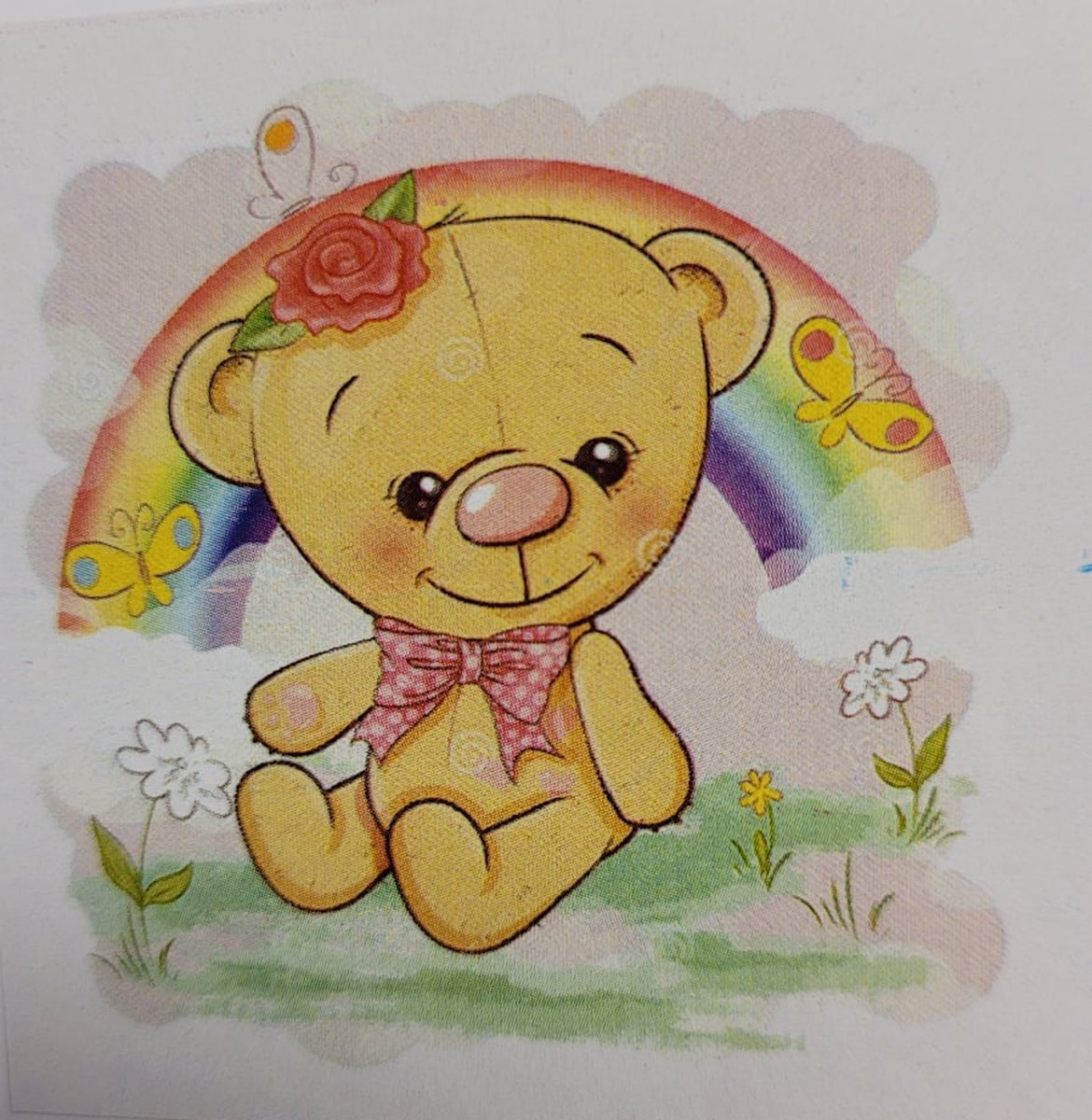 Diamond painting 30 x 30 CM canvas - 25 x 25 cm painting - 5D - Teddybeer