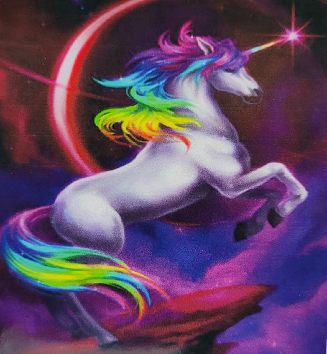 Diamond painting 40 x 50 CM canvas - 43.5 x 32.5 painting - 5D - Eenhoorn