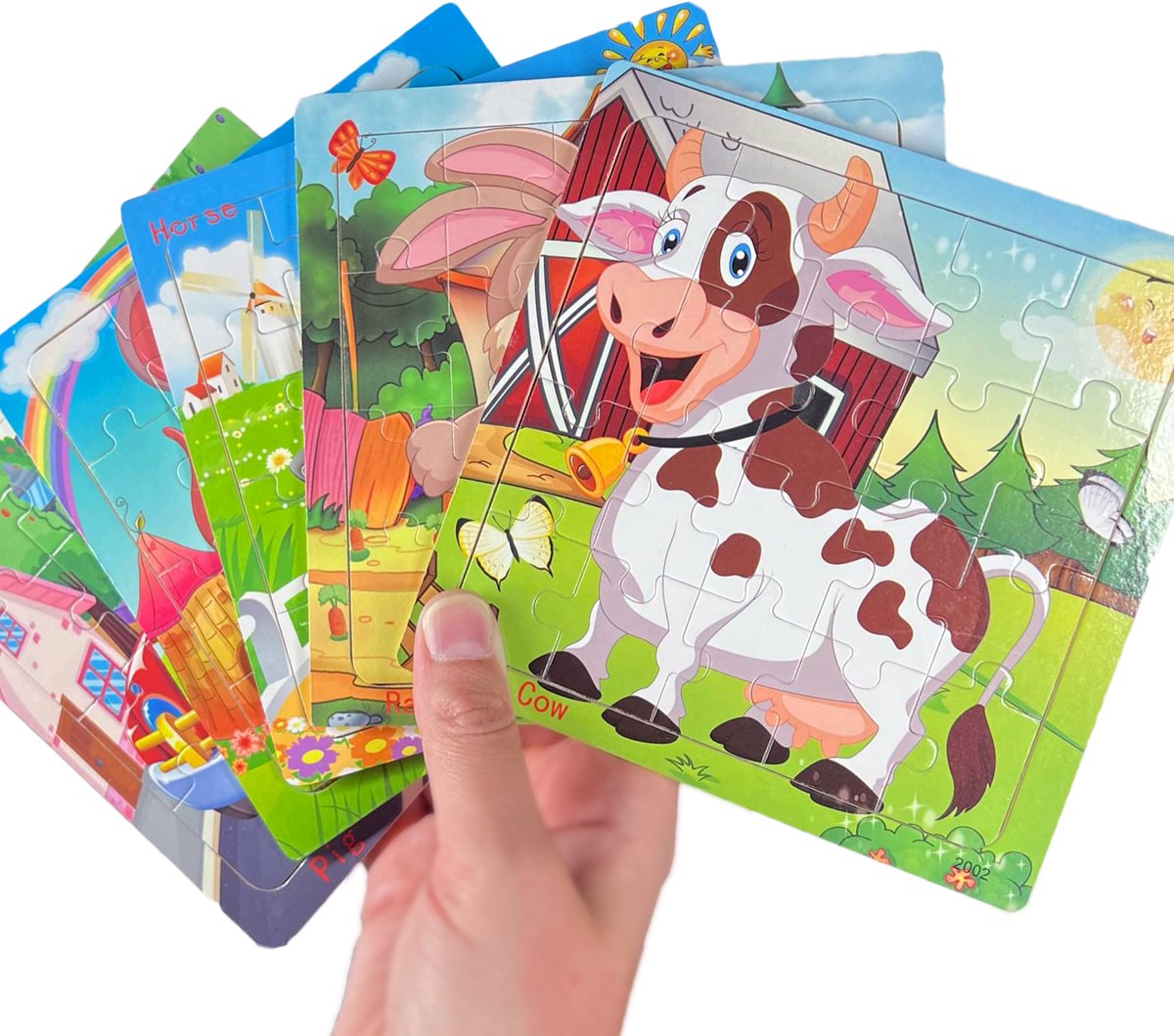 Puzzel - 5 Legpuzzel - Houten puzzel - Speelgoed 1 jaar - 2 jaar - 3 jaar en ouder - Vormenpuzzel - Educatief speelgoed - Kinderpuzzel - 20 Stukjes