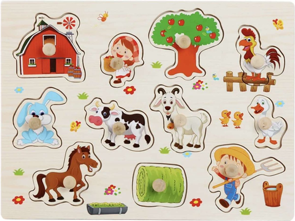 Puzzel - Houten puzzel - Vormenpuzzel - Legpuzzel - Speelgoed 1 jaar - 2 jaar - 3 jaar en ouder - Educatief speelgoed - Kinderspeelgoed