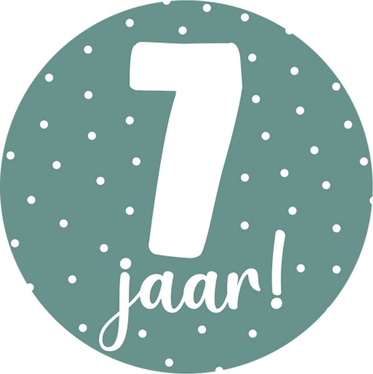 20 Stickers 7 Jaar Groen - verjaardag - traktatie - kinderdagverblijf - gastouder - bso - jarig - kind - basisschool