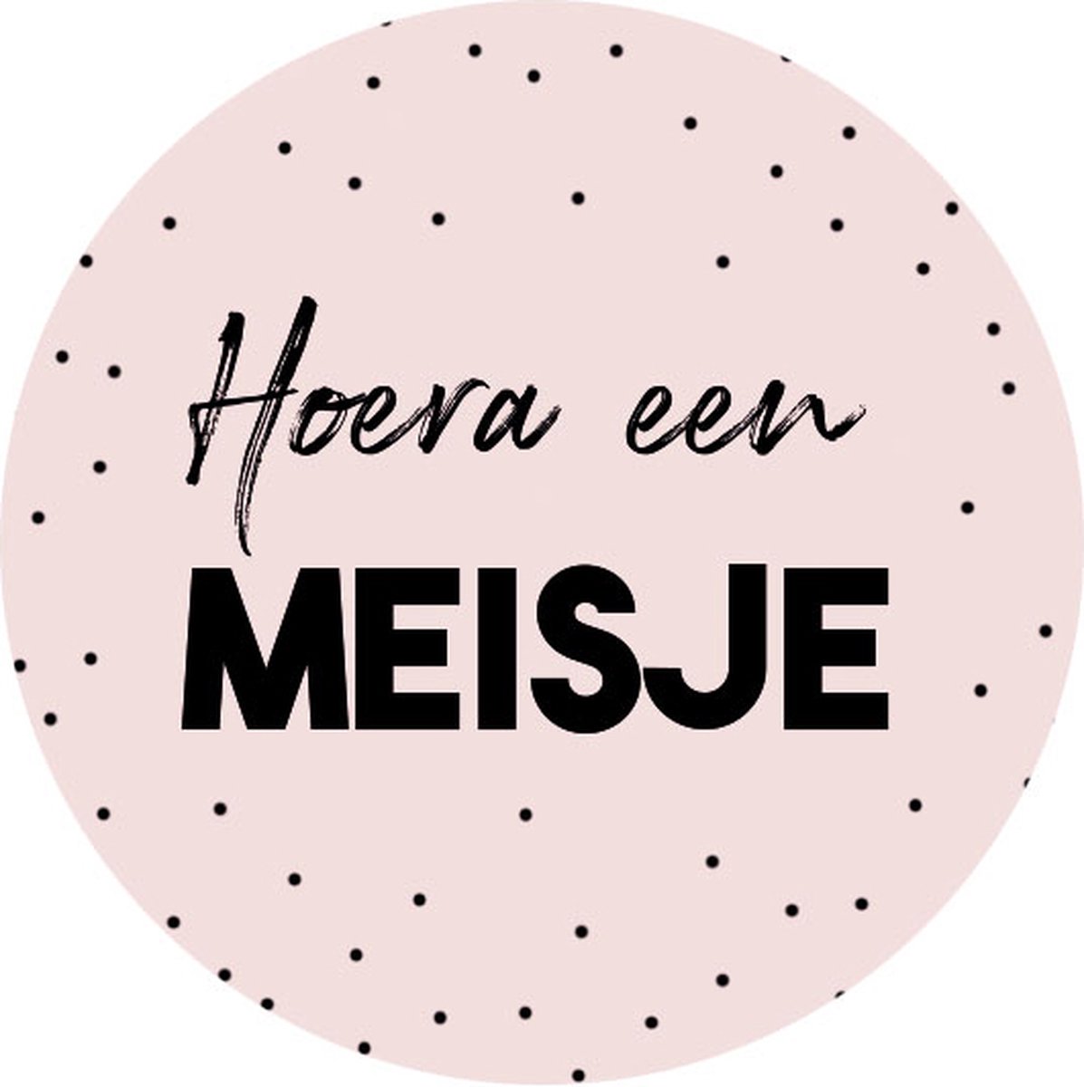20 Stickers Hoera een meisje - Sluitsticker - baby geboren - kraamcadeau - geboortekaart - wensetiket - meisje - geboortepost - Hippekaartjeswinkel