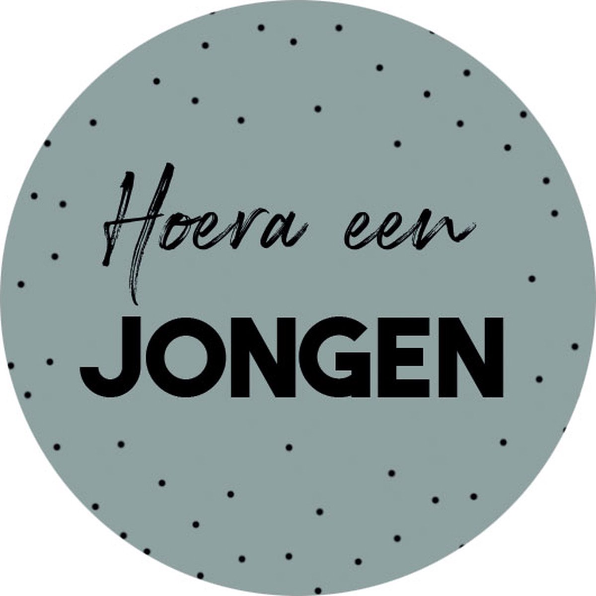 500 Stickers op rol Hoera een Jongen - baby geboren - geboorte - sluitsticker - wensetiket - sluitzegel - kraamcadeau - geboortepost - geboortekaart