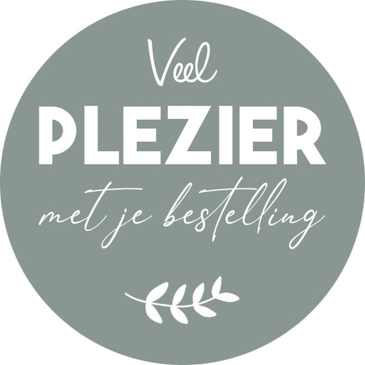 Sticker Veel plezier met je bestelling - 500 Stickers op rol - sluitsticker - verpakkingssticker - wensetiket - stickerrol - Hippekaartjeswinkel