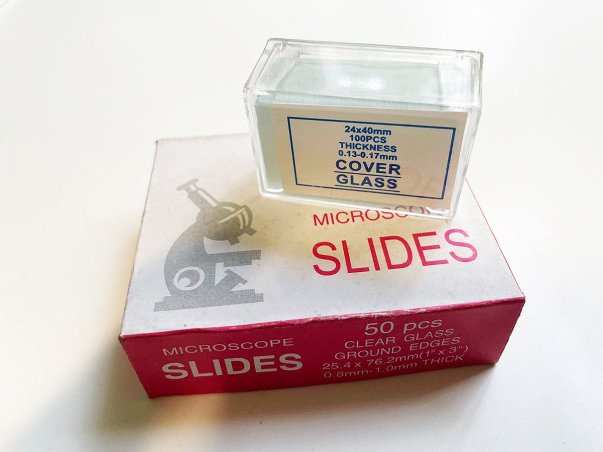 Set Microscoop Objectglaasjes 26x76mm (50x) en dekglaasjes 24x40mm (100x)