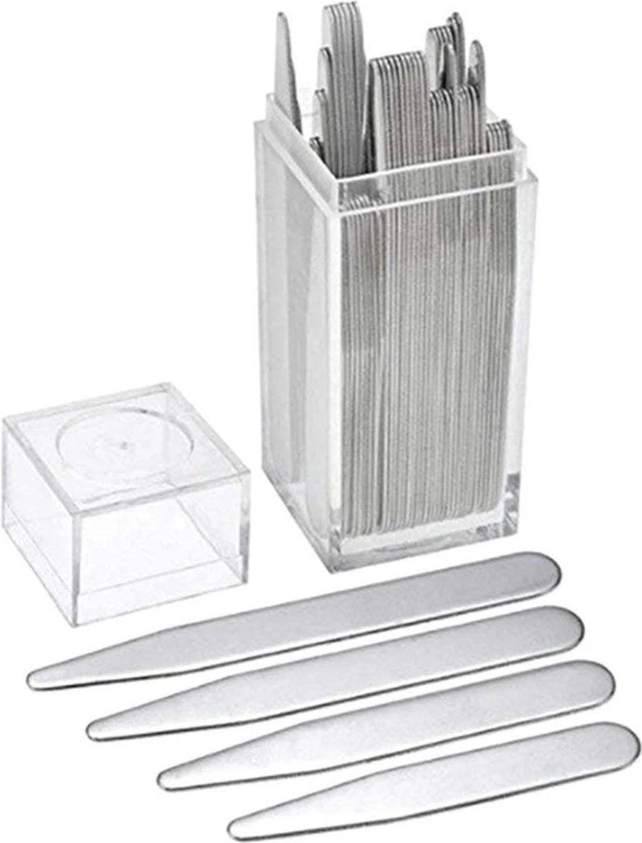 Stainless steel Baleinen - kraaghouders overhemd - kraagsteunen - Baleinen voor een strakke kraag/boord - 3x6 sets baleinen overhemd  - Must Have