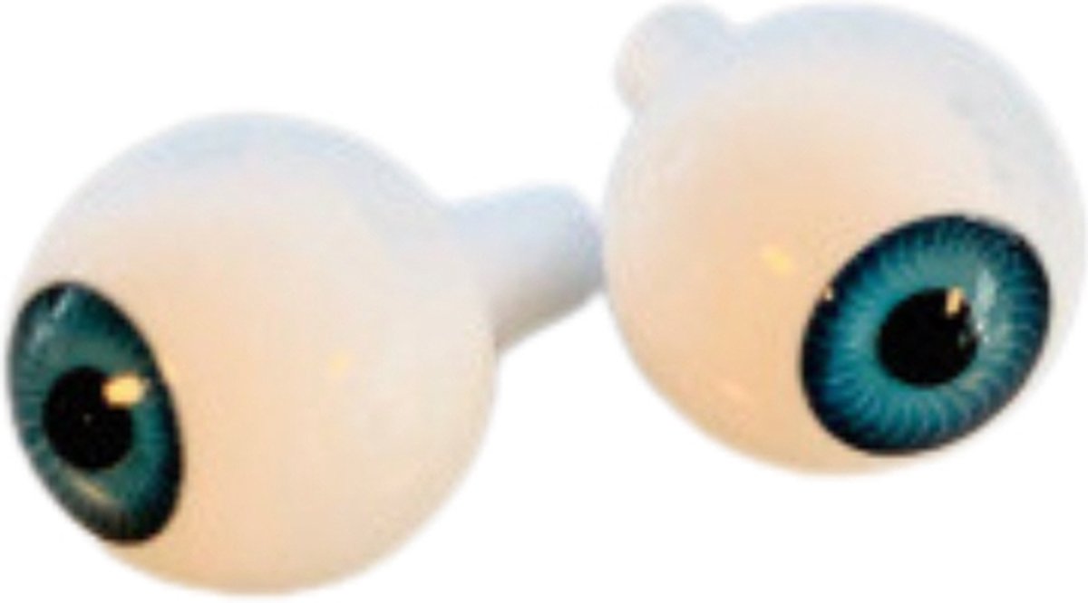 Acryl Poppen Ogen Rond 10 mm Blauw 2 stuks