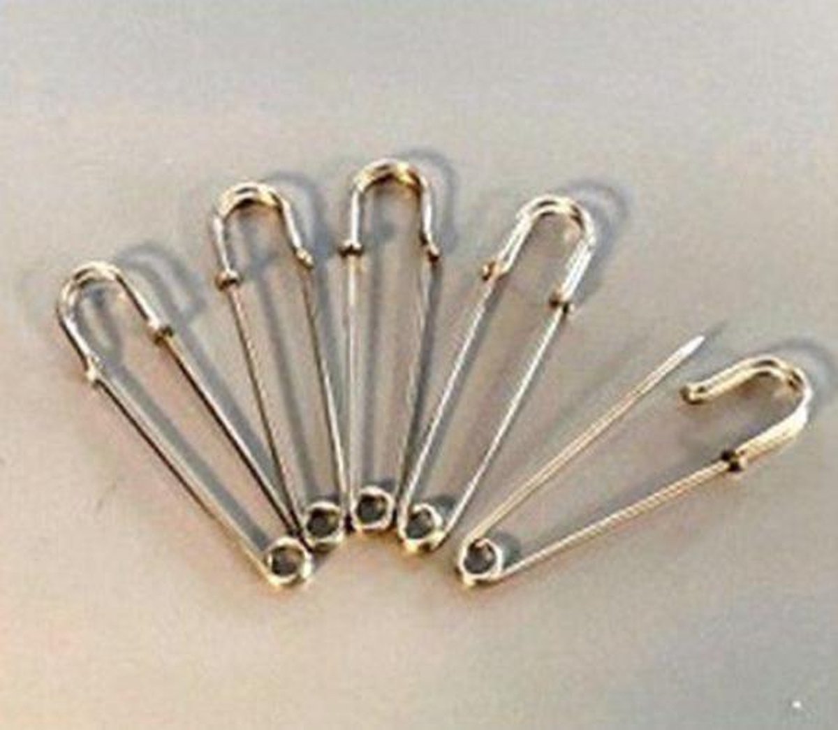 Brooch Pin, 75mm, Platinum 5pcs