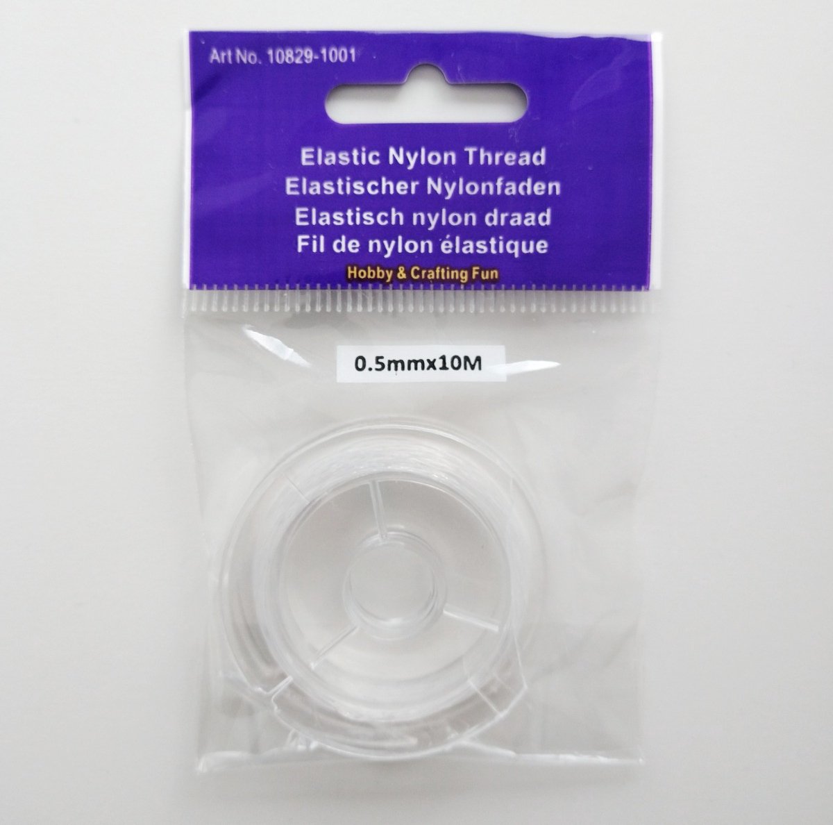   Nylondraad elastisch - 0,5 mm dik en 10 meter lang