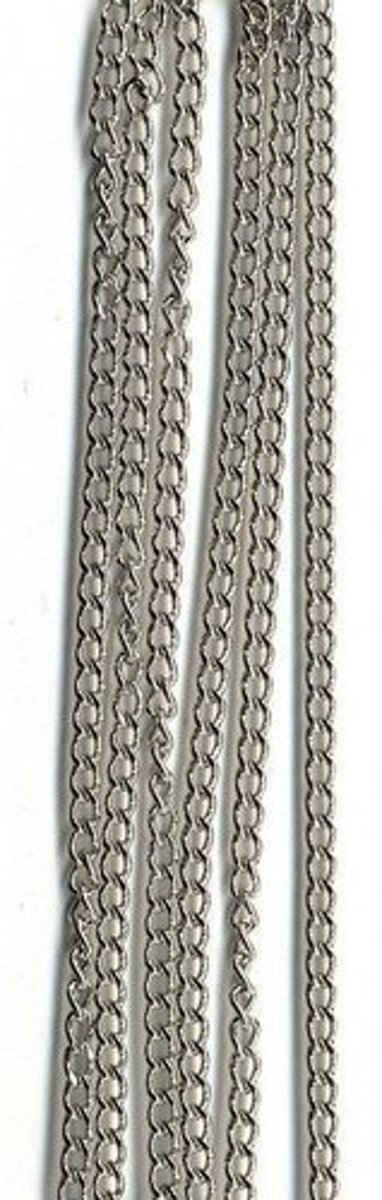 Ketting middel zilverkleur 1 Meter lang