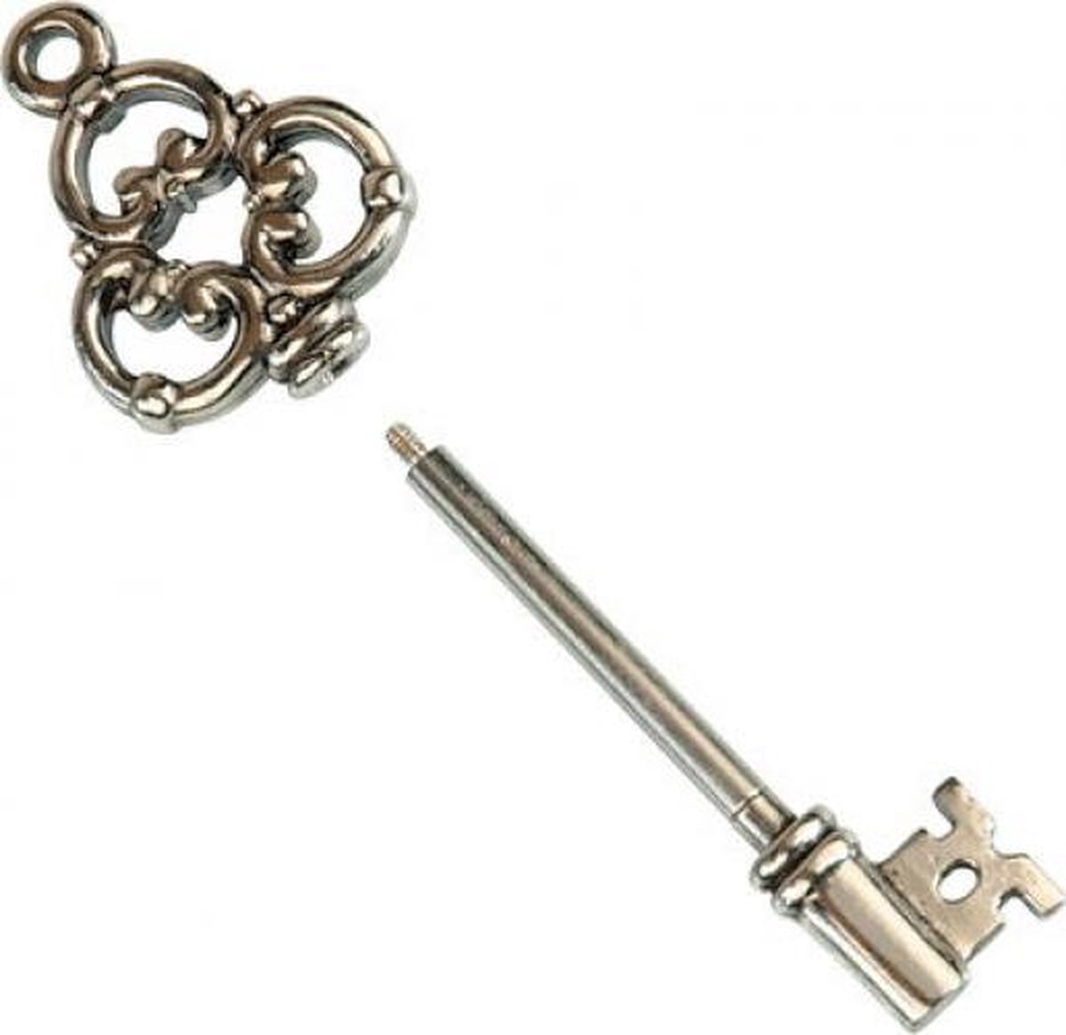 Key hanger with screw cap,7,5cm,Platium