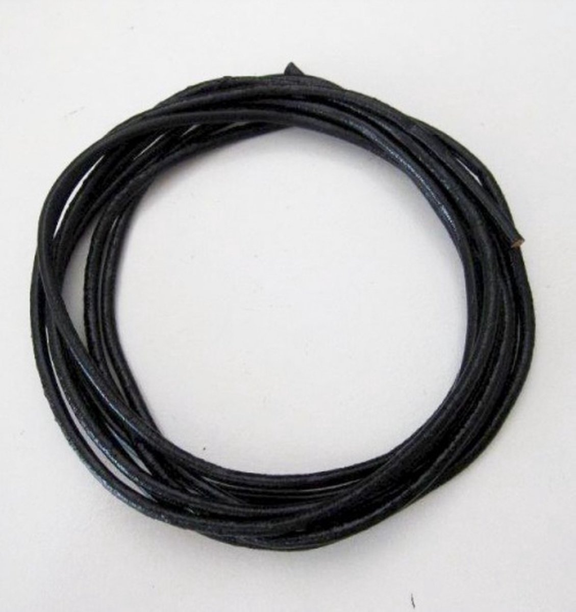 Leather Cord, 2mm, black, 2m