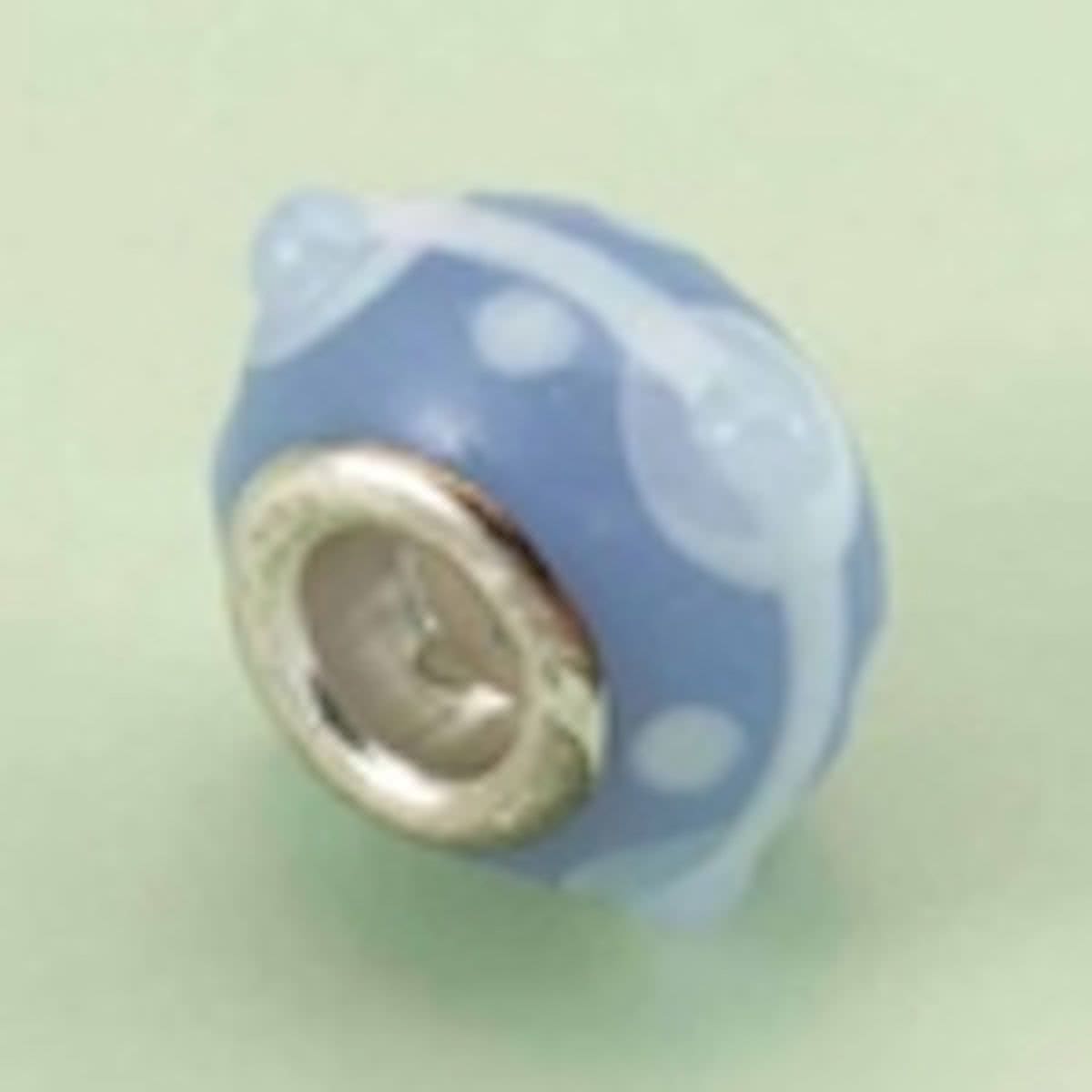 Luena Kralen, 5 stuks, ijsblauw. 5 doosjes a 1 stuks. No.12129-2901