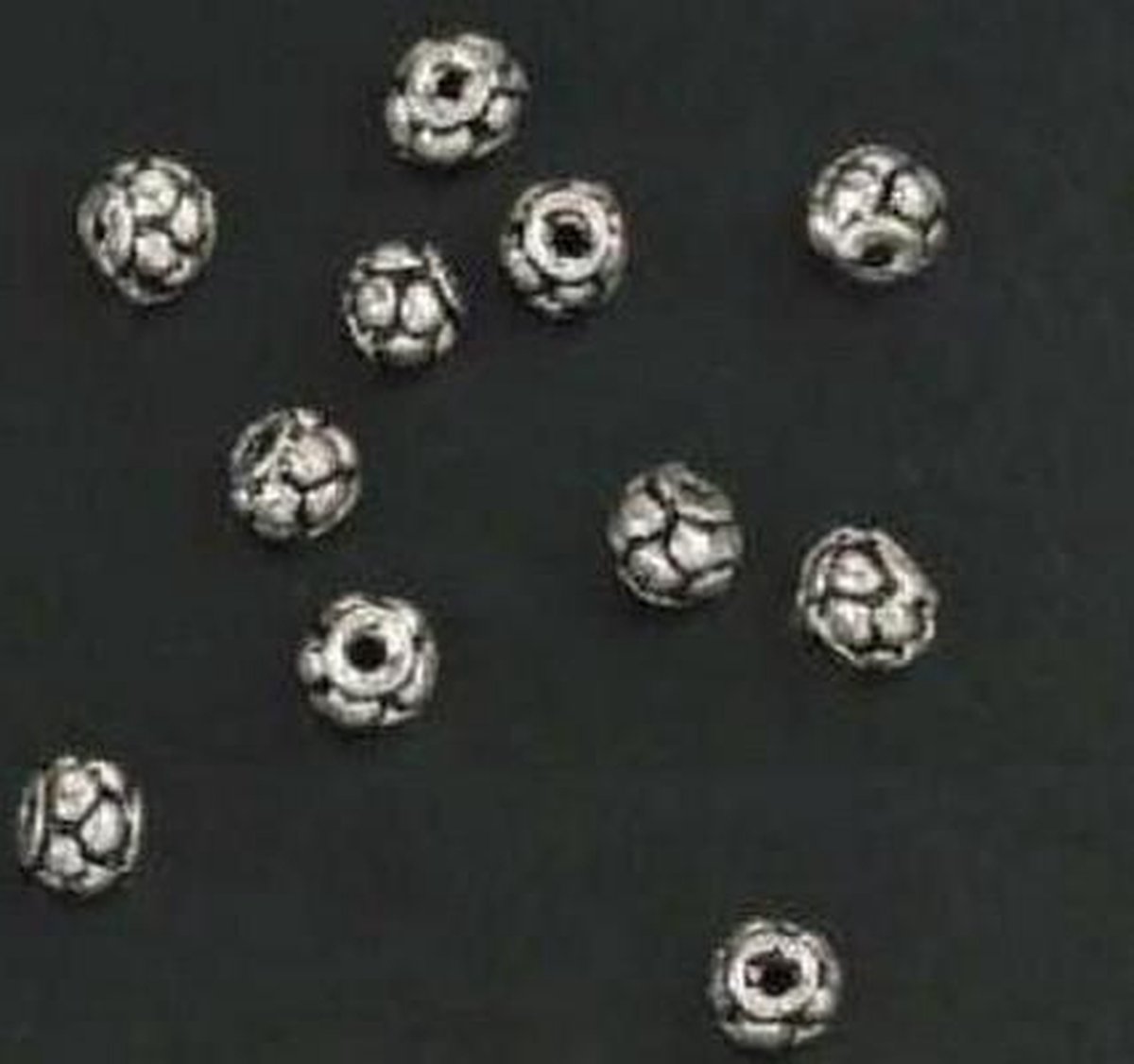 Metal beads, Antique Platinum, 15pcs