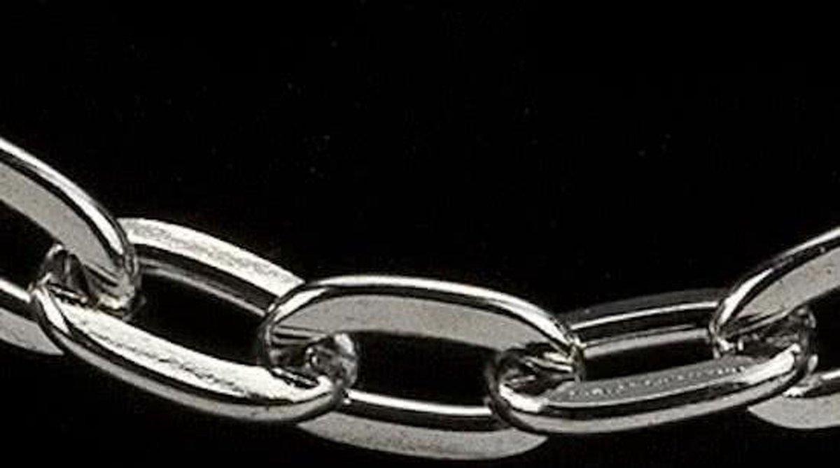 Metalen schakelketting 9410 zilverkleur 1 Mtr.