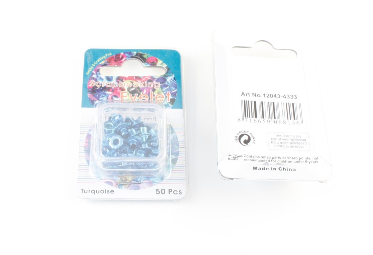 Scrapbooking Eyelet Bloem 6mm 50 stuks Blauw