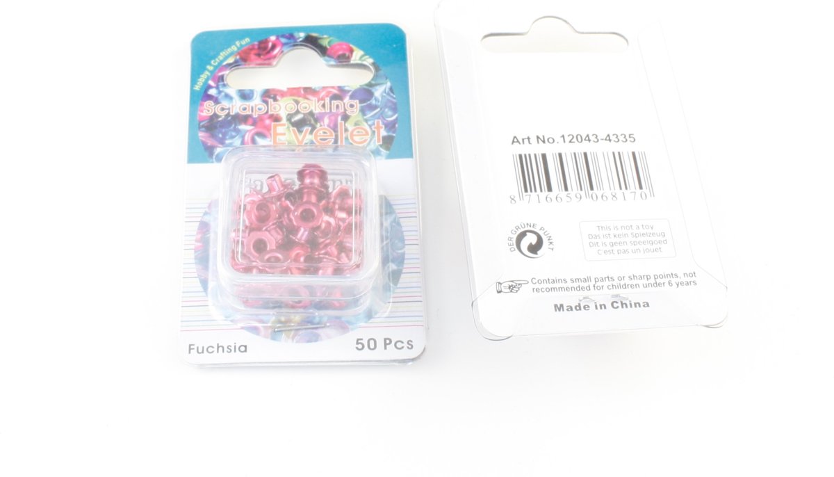 Scrapbooking Eyelet Bloem 6mm 50 stuks Roze