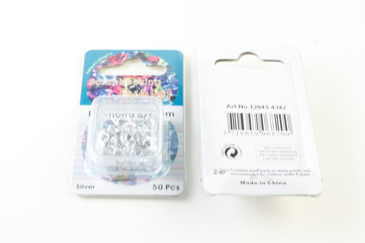 Scrapbooking Eyelet Diamant / Ruit 6x8mm 50 stuks Zilver