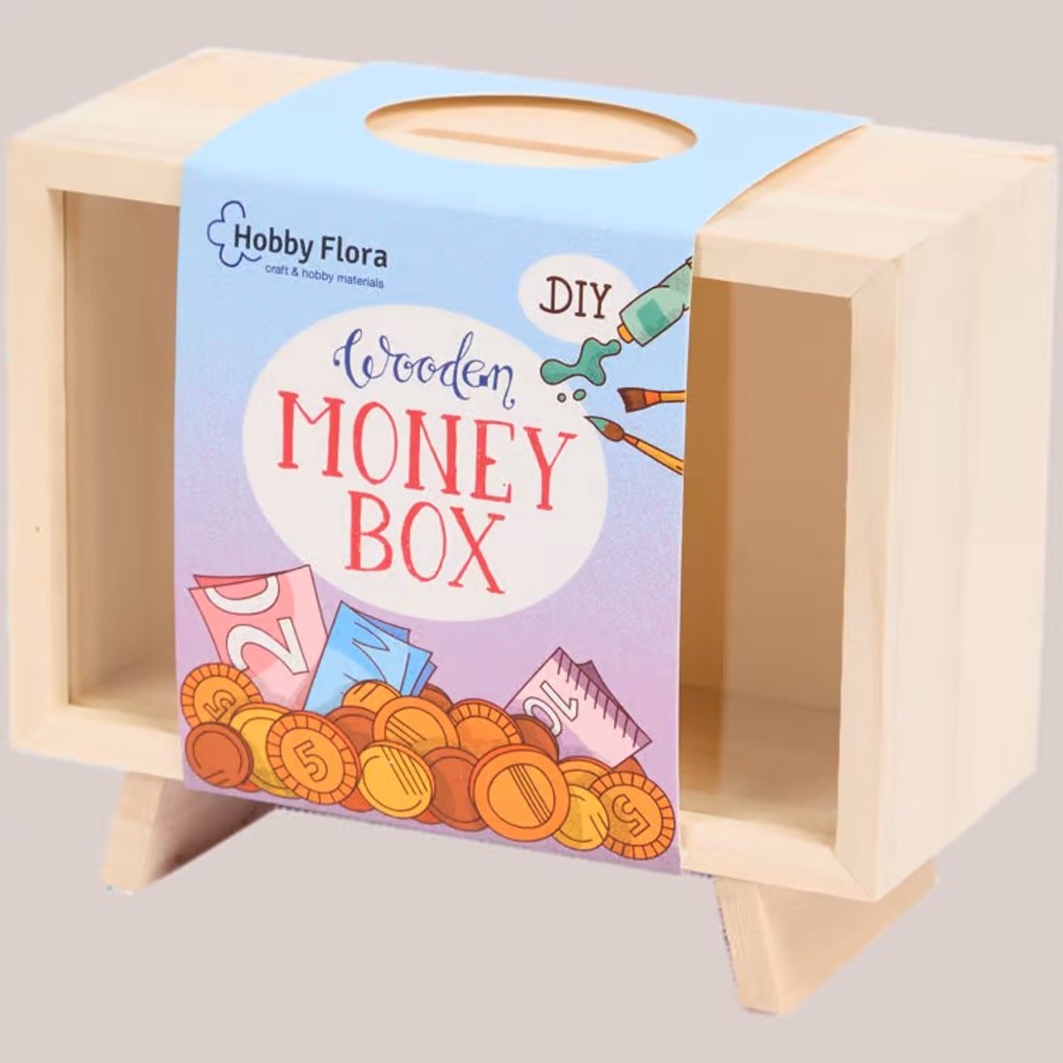Houten spaarpot - DIY - Wooden Money Box
