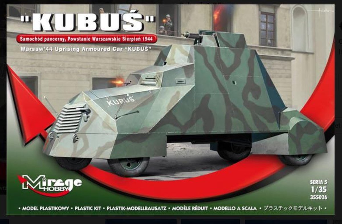Bouwpakket Hobby Mirage schaal 1:35 Kubus armor tank 355026