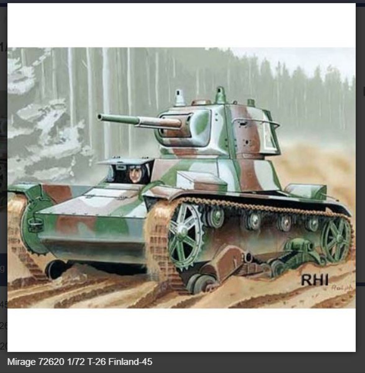 Bouwpakket Mirage-Hobby Mirage 72620 1/72 T-26 Finland-45 Lt.Tank