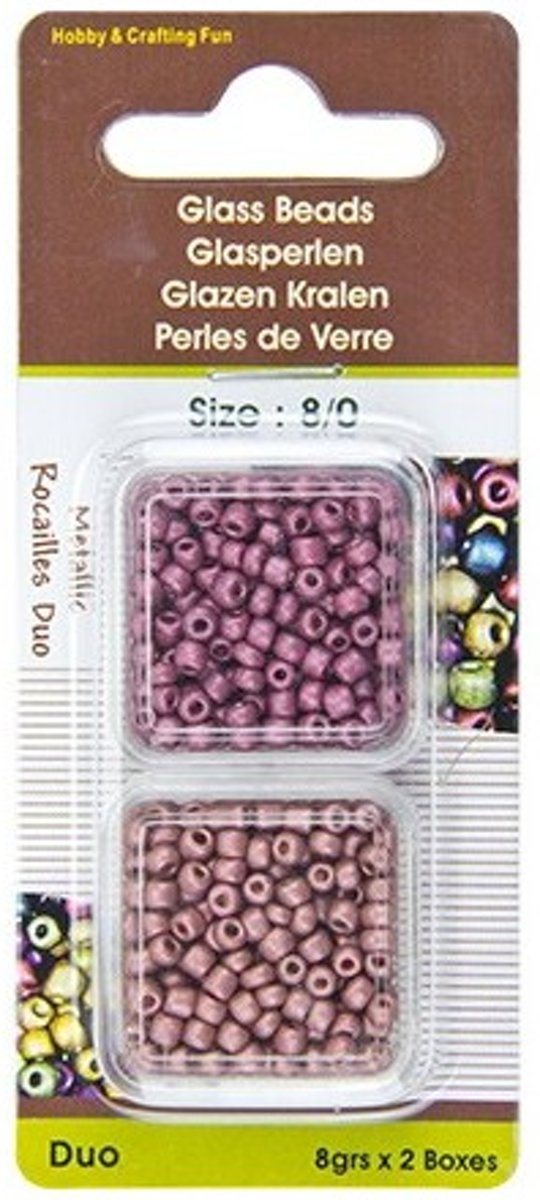 Rocailles Metallic Duo Metallic Duo, 8/0. 2 X 8 gram. 7 DOOSJES No. 4505.