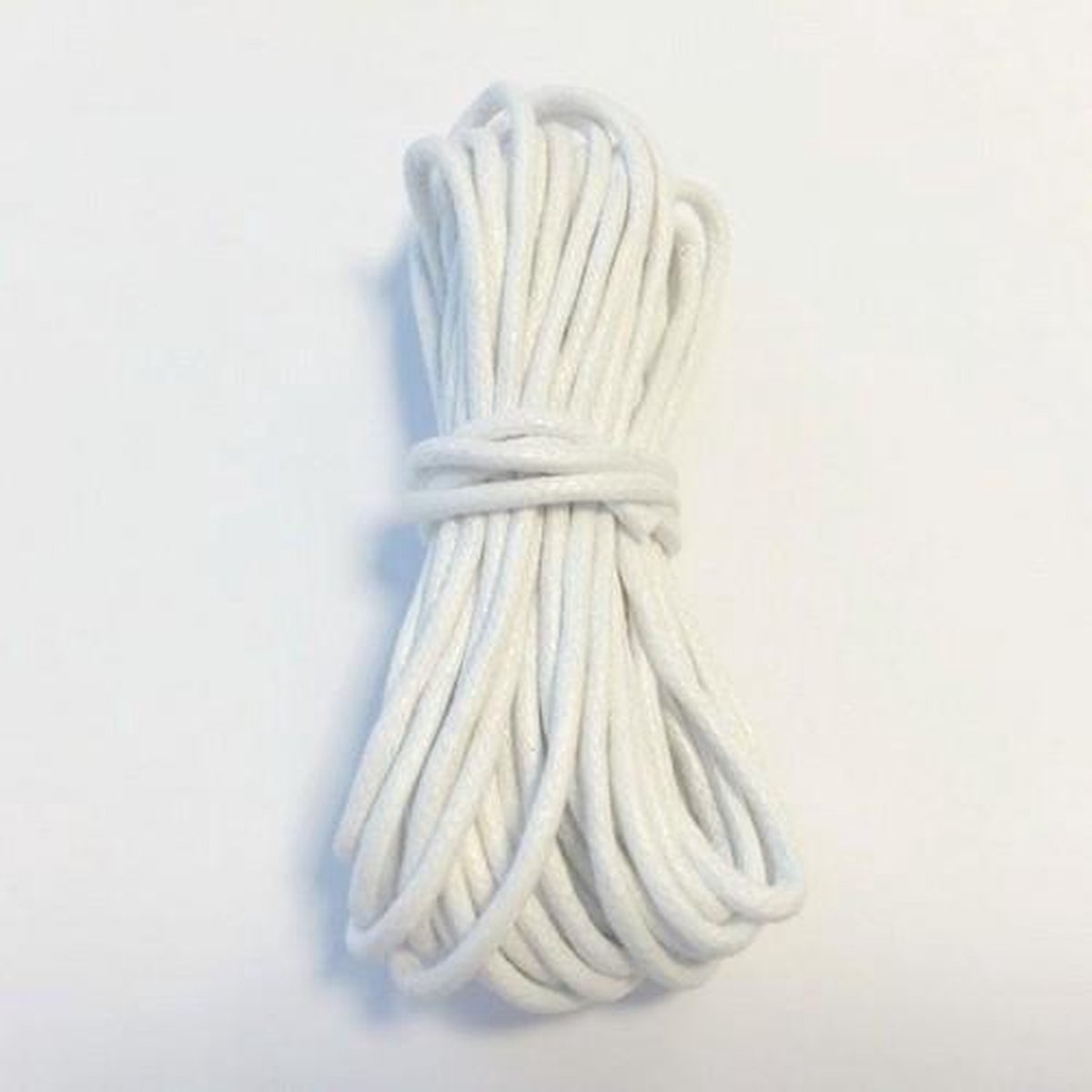 Waxed katoen koord rond 2 mm wit 5m 12368-6801