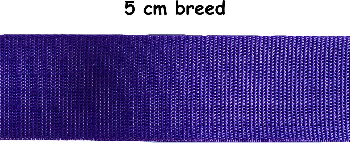 Tassenband - 3 meter - 50 mm breed - Paars - Hobbyband - Nylonband - Banden - Polyesterband - PP band - Hobby - Naaien